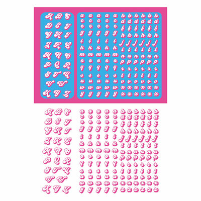 sparkling-letters-sticker-pink