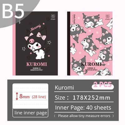 specification-of-the-kuromi-habbit-notebooks-2pcs-set