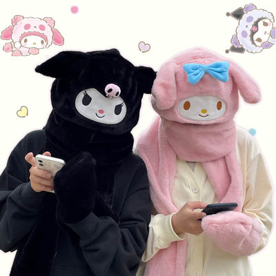 stay-cozy-with-kuromi-and-cinnamoroll-dancing-ears-fluffy-scarf-hats