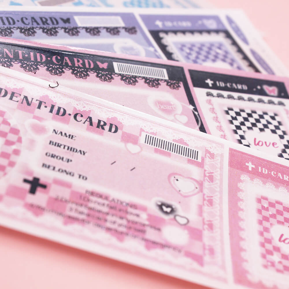 Student ID Card Stickers - Kawaiienvy โ KawaiiEnvy