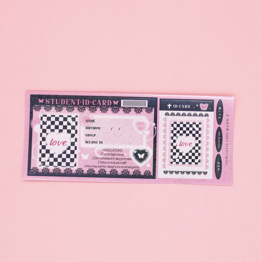 Student ID Card Stickers - Kawaiienvy – KawaiiEnvy