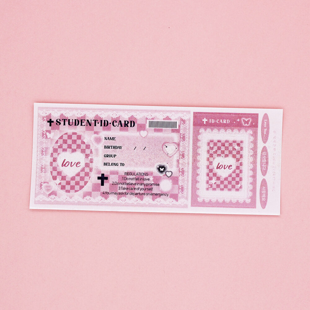 Student ID Card Stickers - Kawaiienvy – KawaiiEnvy