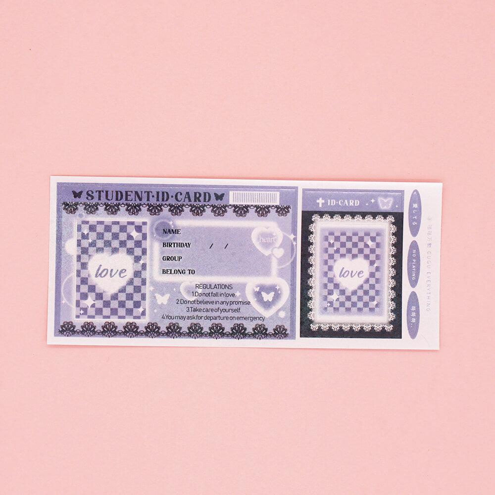 Student ID Card Stickers - Kawaiienvy – KawaiiEnvy