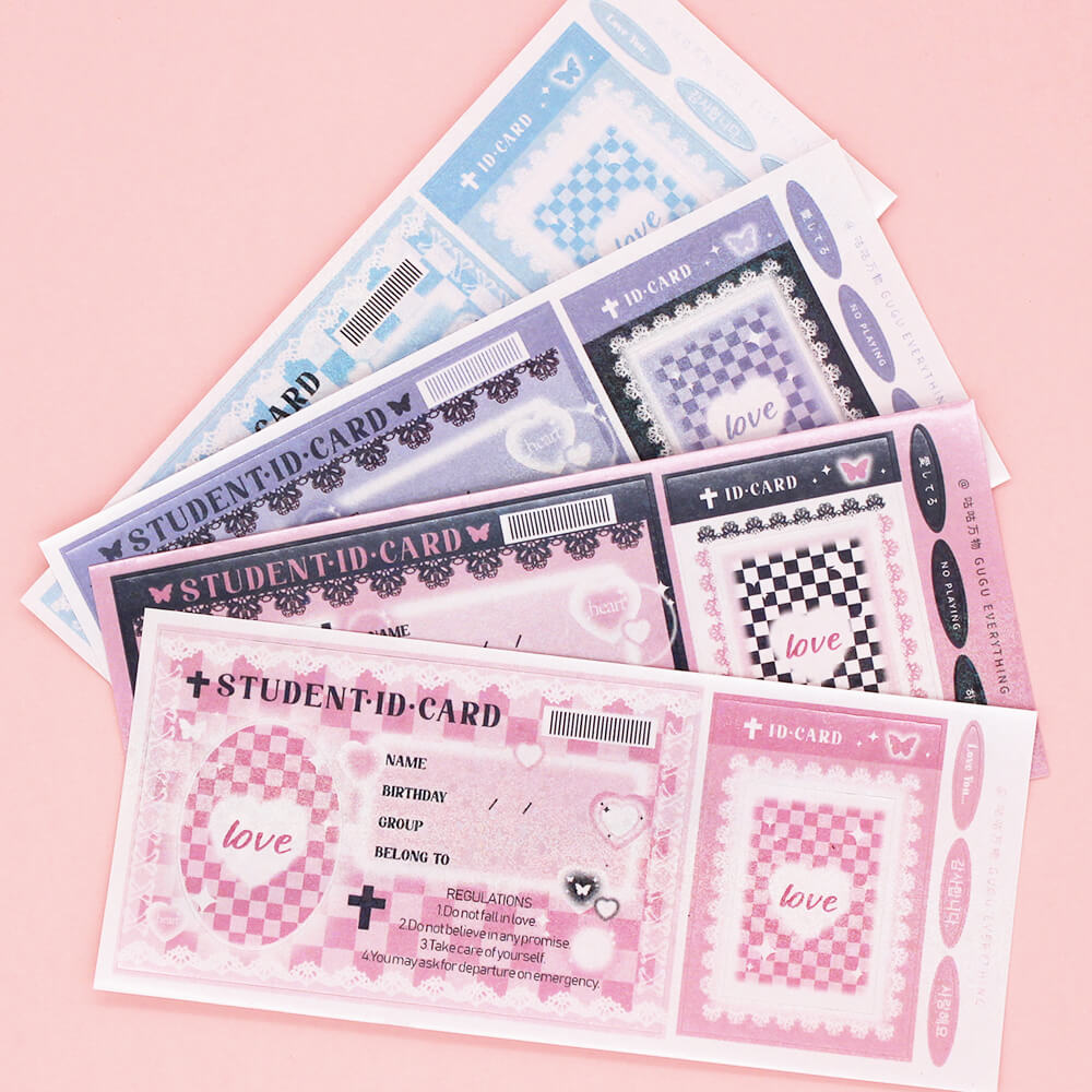 Student ID Card Stickers - Kawaiienvy โ KawaiiEnvy