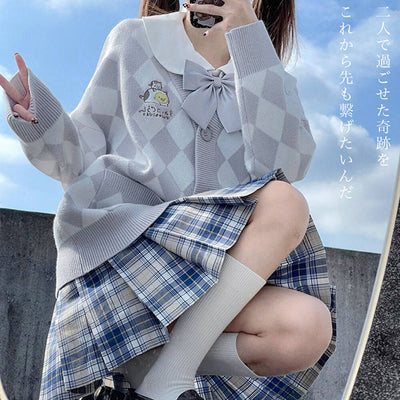 Sumikko Gurashi Argyle Pattern JK Uniforme Cardigan