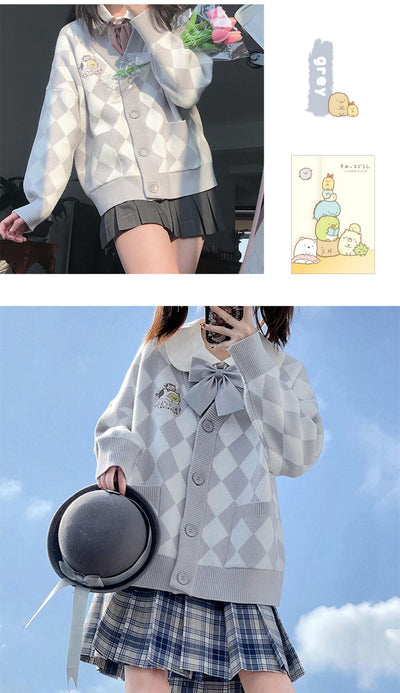 Sumikko Gurashi Argyle Pattern JK Uniform Cardigan