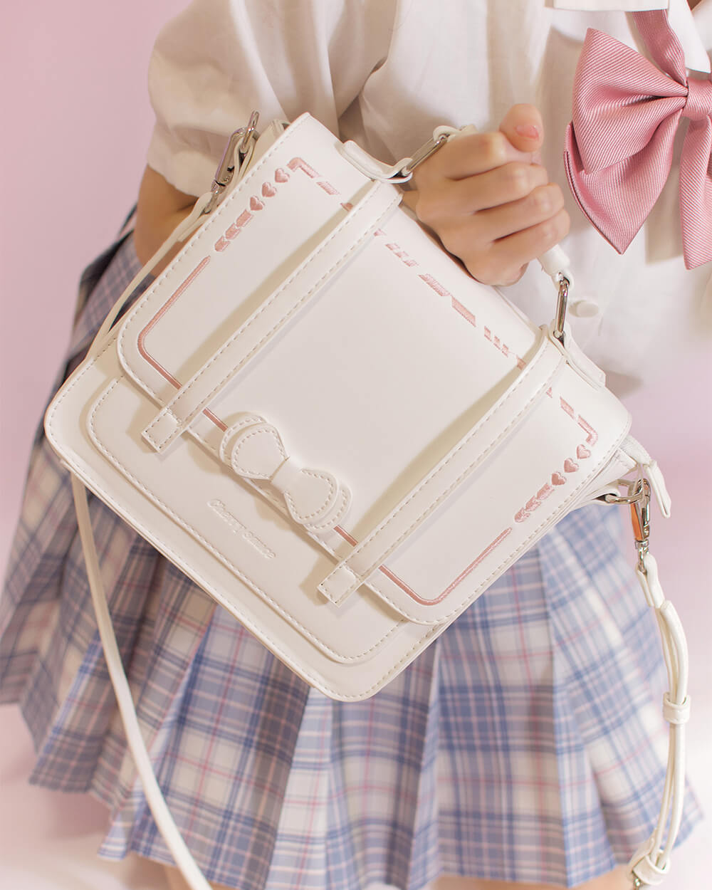 sweet-bow-square-handbag-plain-white