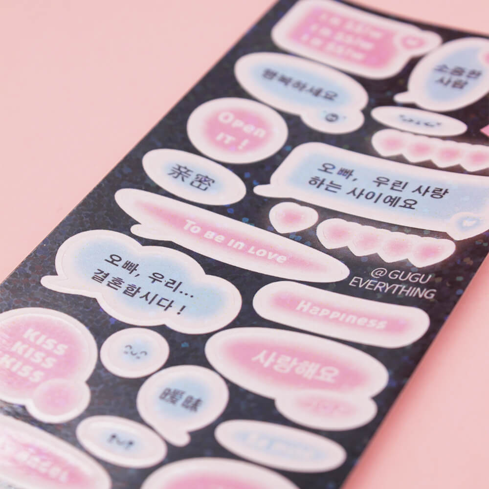 Sweet Chat Letters Stickers