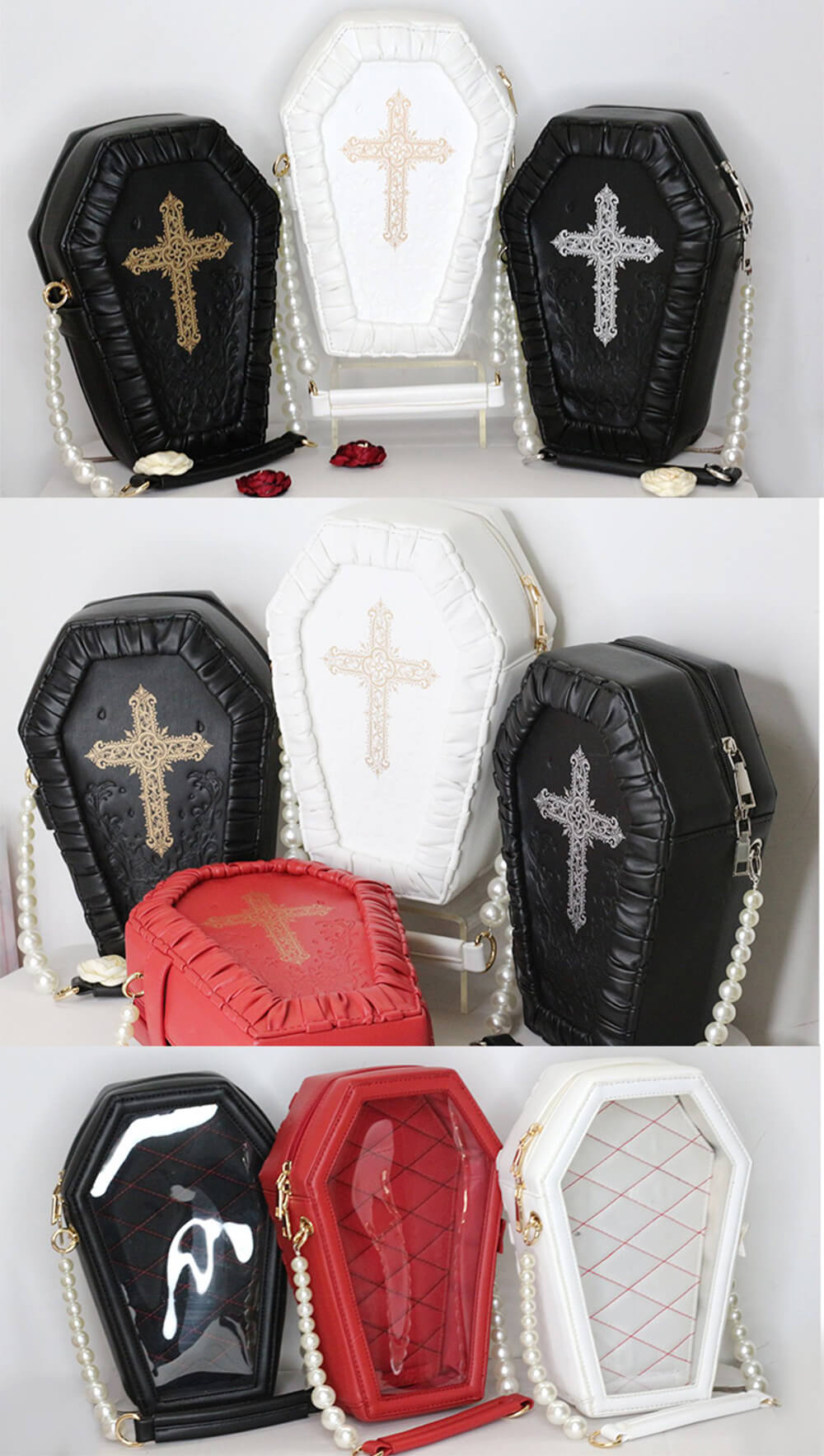 three-colors-display-of-the-rose-flower-cross-ita-coffin-bag-with-pearl-chain
