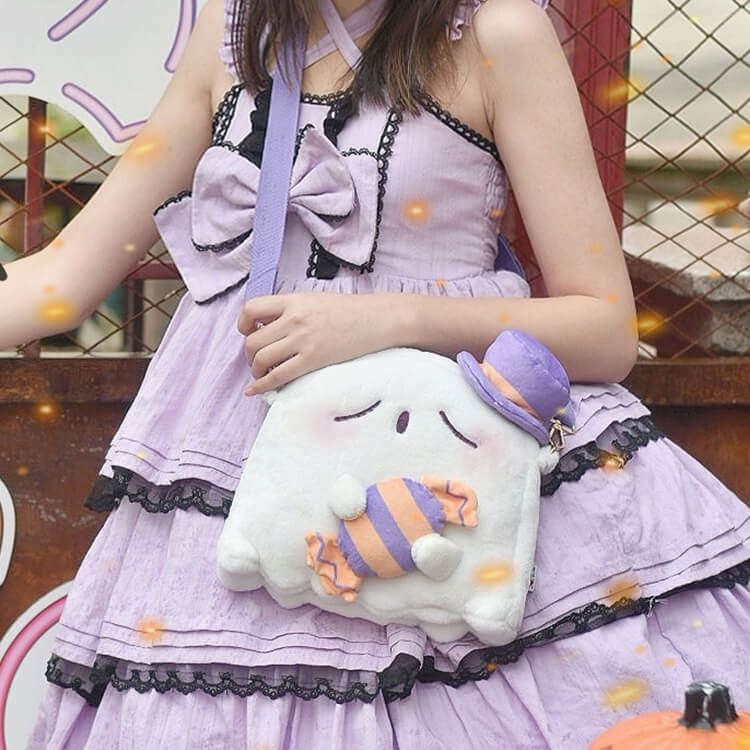 Ghost Hug Candy Spooky Plush Bag โ KawaiiEnvy
