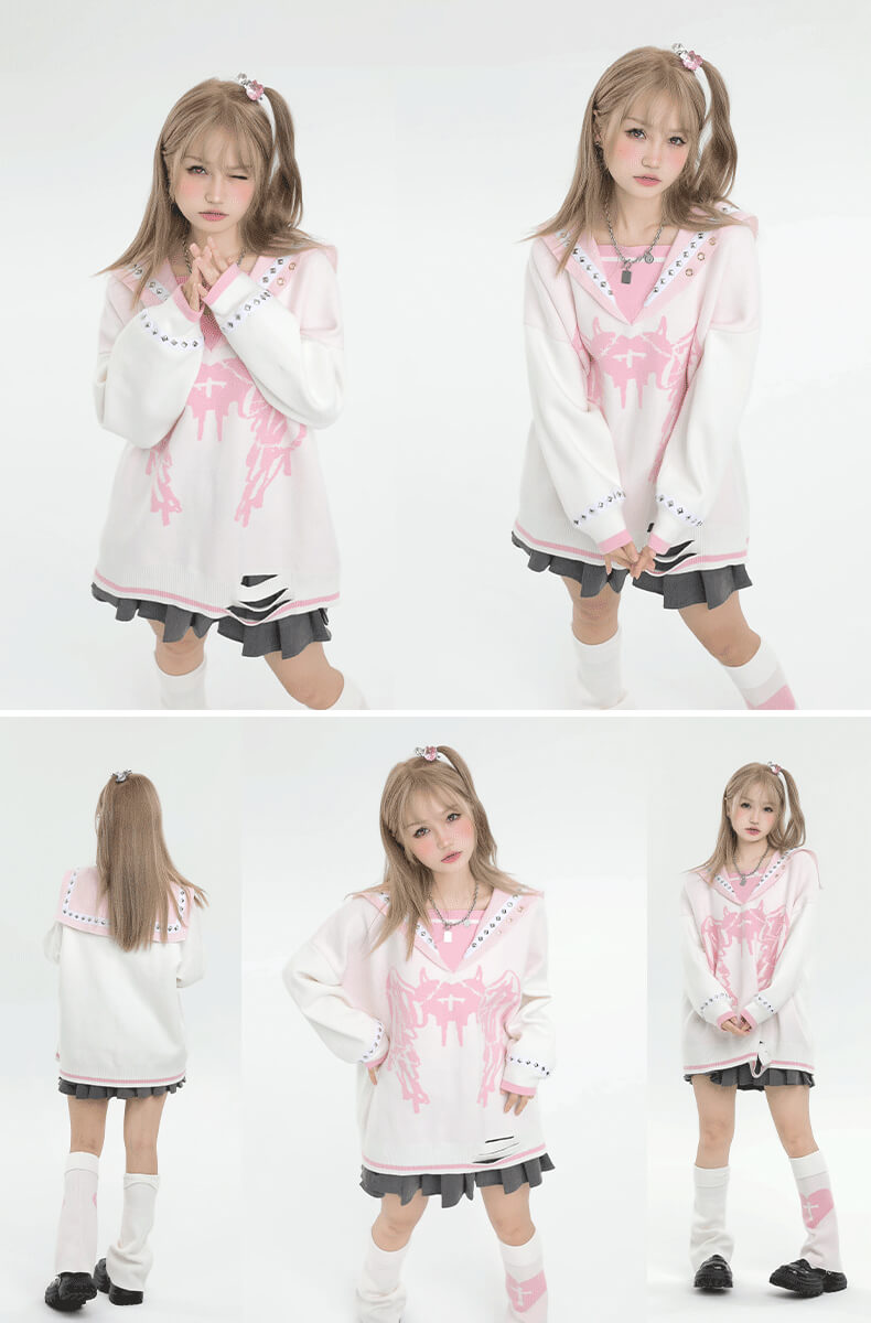 y2k-girl-pink-oversized-studded-sweater-with-graphic-sick-heart-wings-and-sailor-collar