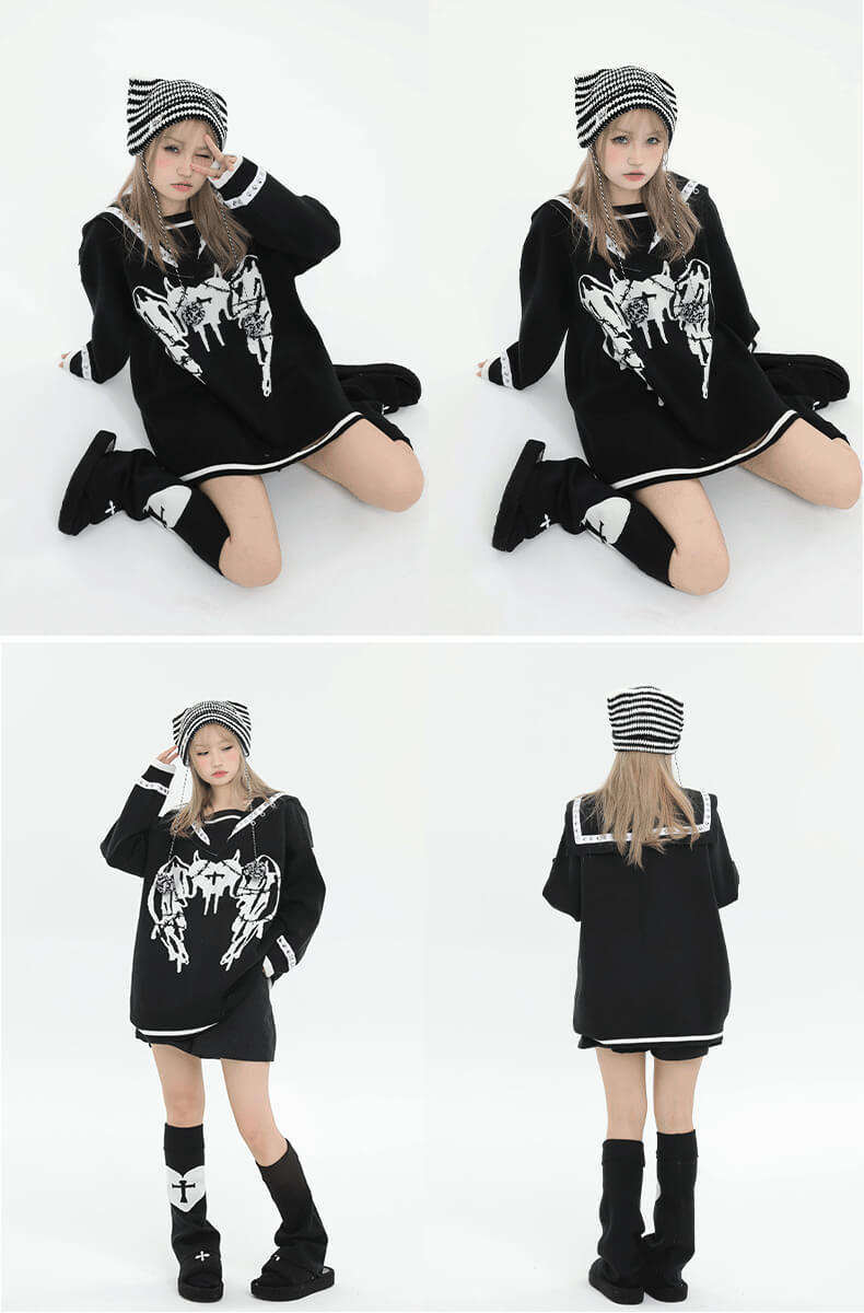 y2k-girl-style-sick-heart-wings-sailor-collar-sweater-black