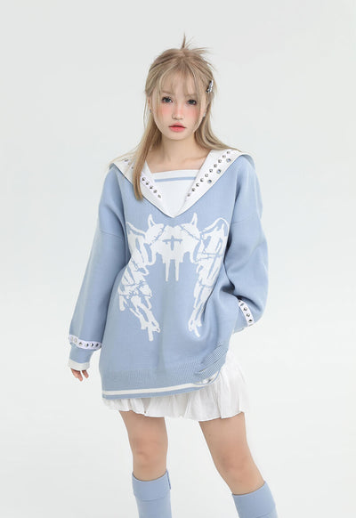 y2k-oversized-studded-sailor-collar-sweater-with-graphic-sick-heart-wing-blue