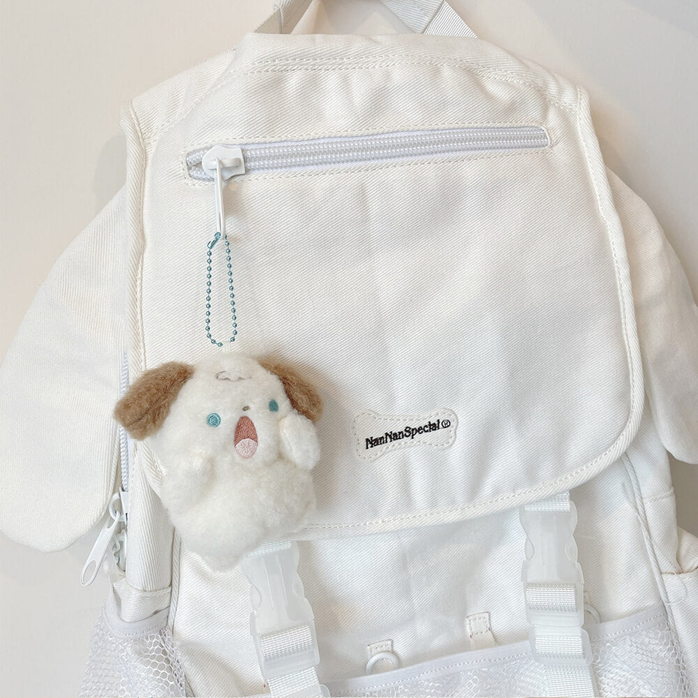 zipper-and-flap-design-detail-display-of-the-puppy-ears-white-school-backpack-bag