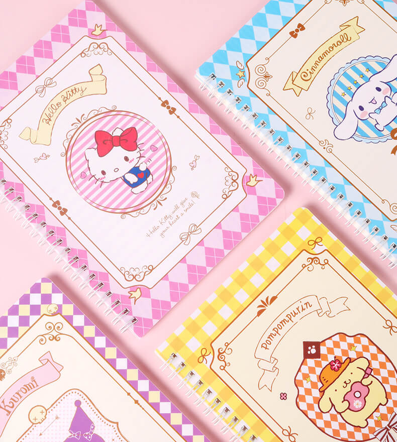 zoom-details-of-the-kawaii-campus-checkered-pattern-sanrio-characters-spiral-binder-notbooks-a5